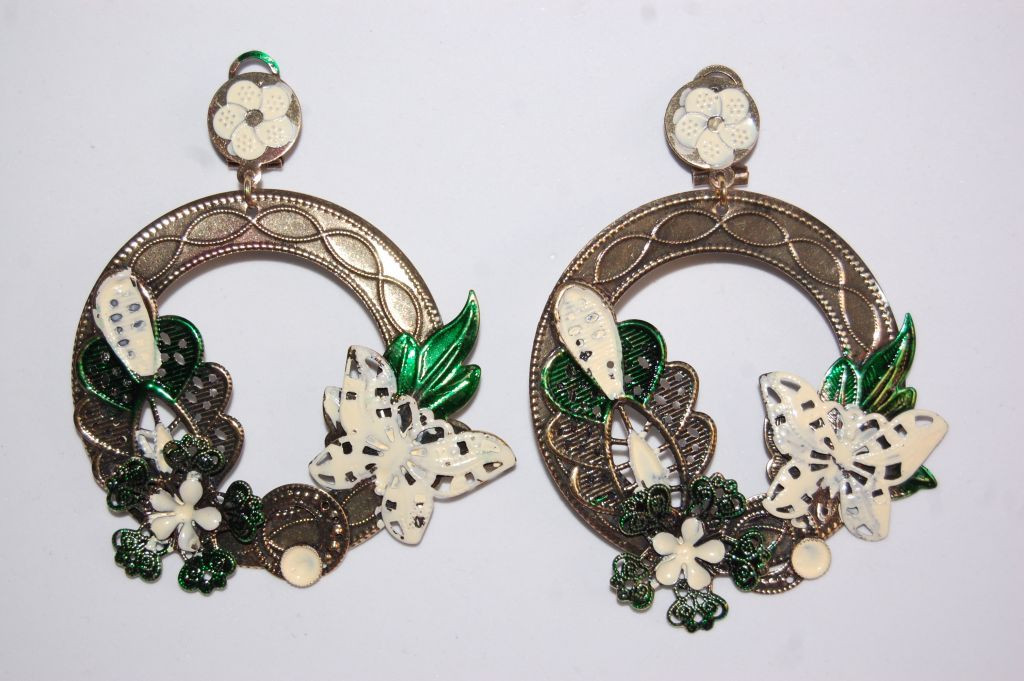 Pendientes Marismas metal beige