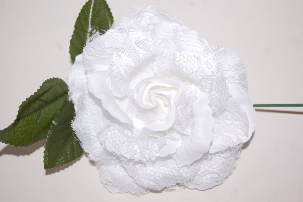 Flor abanico pequeña blanca