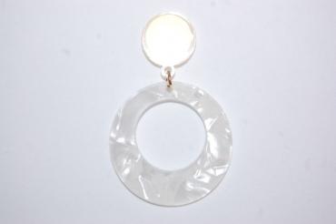 Translucent white sea earrings