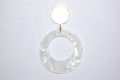 Translucent white sea earrings