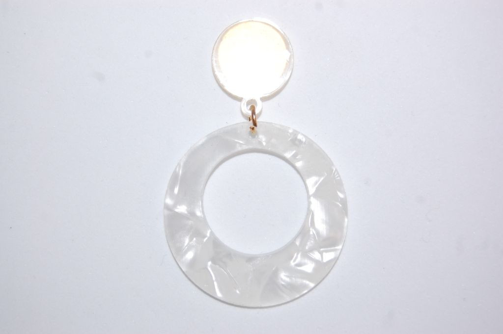 Translucent white sea earrings