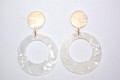 Pendientes Mar blanco translúcido