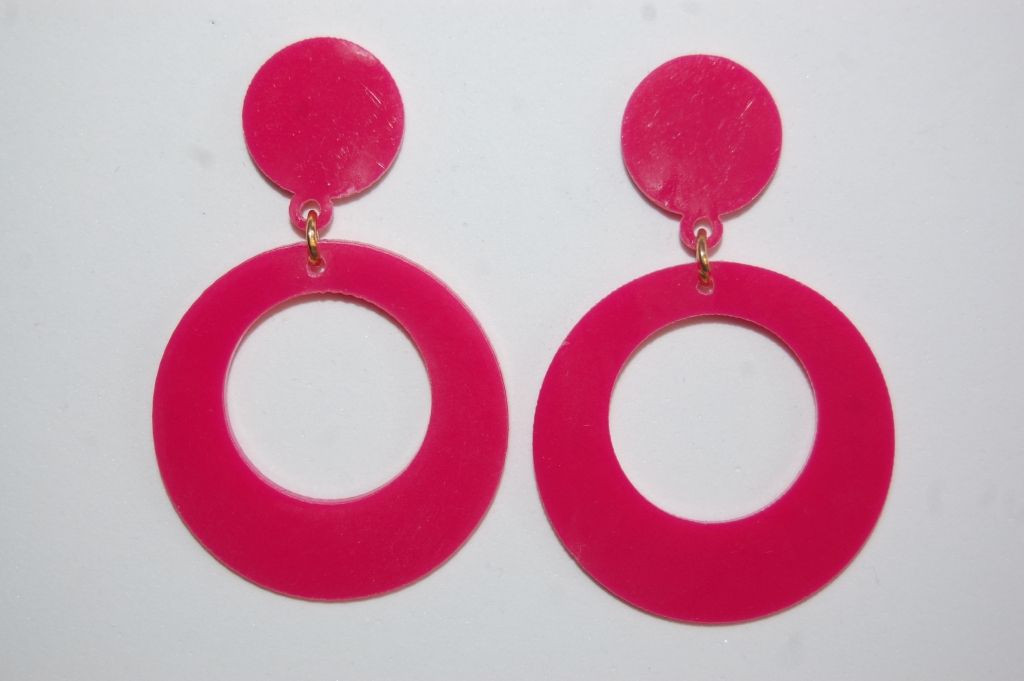 Pendientes Marismas fucsia niña