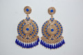 Blue Gold hoop earrings