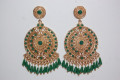 Earrings hoops Gold Green