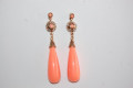 Pendientes reina coral claro