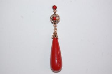 Earrings coral Queen Garnet