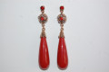 Earrings coral Queen Garnet