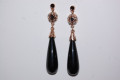 Earrings black coral Queen