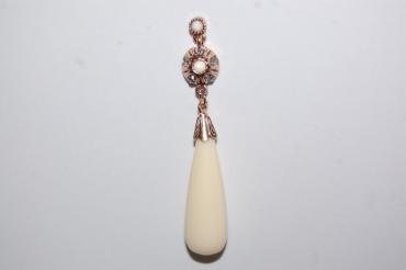 Earrings coral beige Queen 0