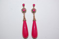 Pendientes Reina fucsia buganvilla