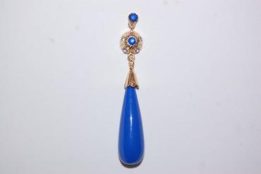 Pendientes Reina corales azul