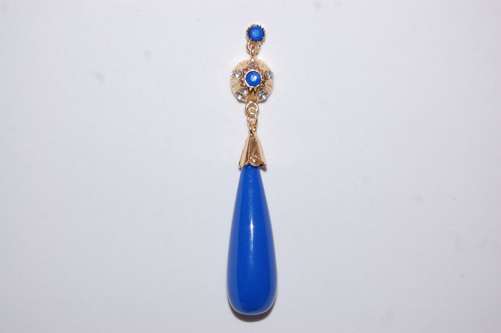 Pendientes Reina corales azul