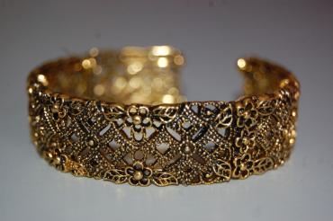 Pulsera brazalete Damas oro viejo