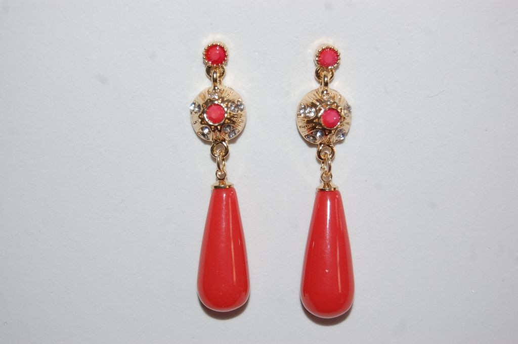 Pendientes niña Reina coral