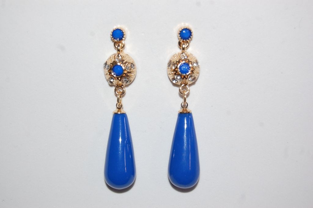 Pendientes niña Reina azul