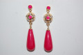 Pendientes niña Reina fucsia