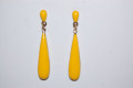 Pendientes metal Lágrima amarillo