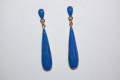 Blue Teardrop Earrings metal