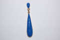 Blue Teardrop Earrings metal