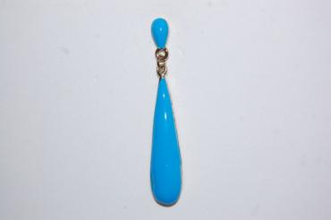 Earrings turquoise Teardrop metal