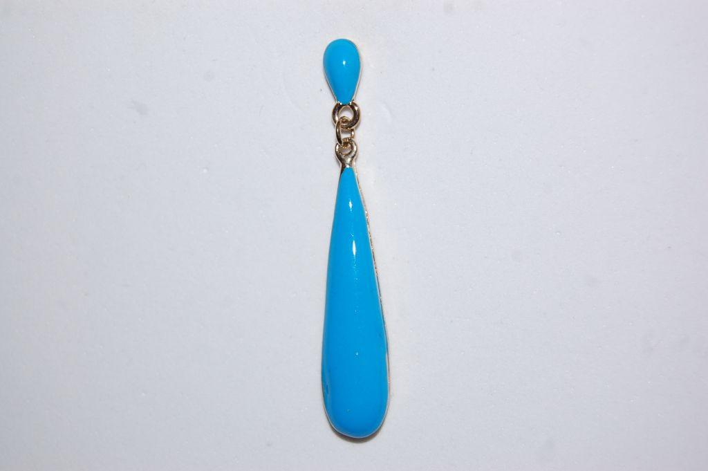 Earrings turquoise Teardrop metal