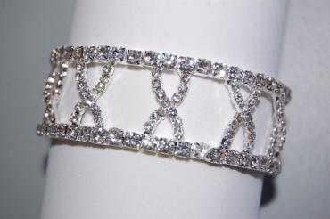 Omega bracelet white sparkles