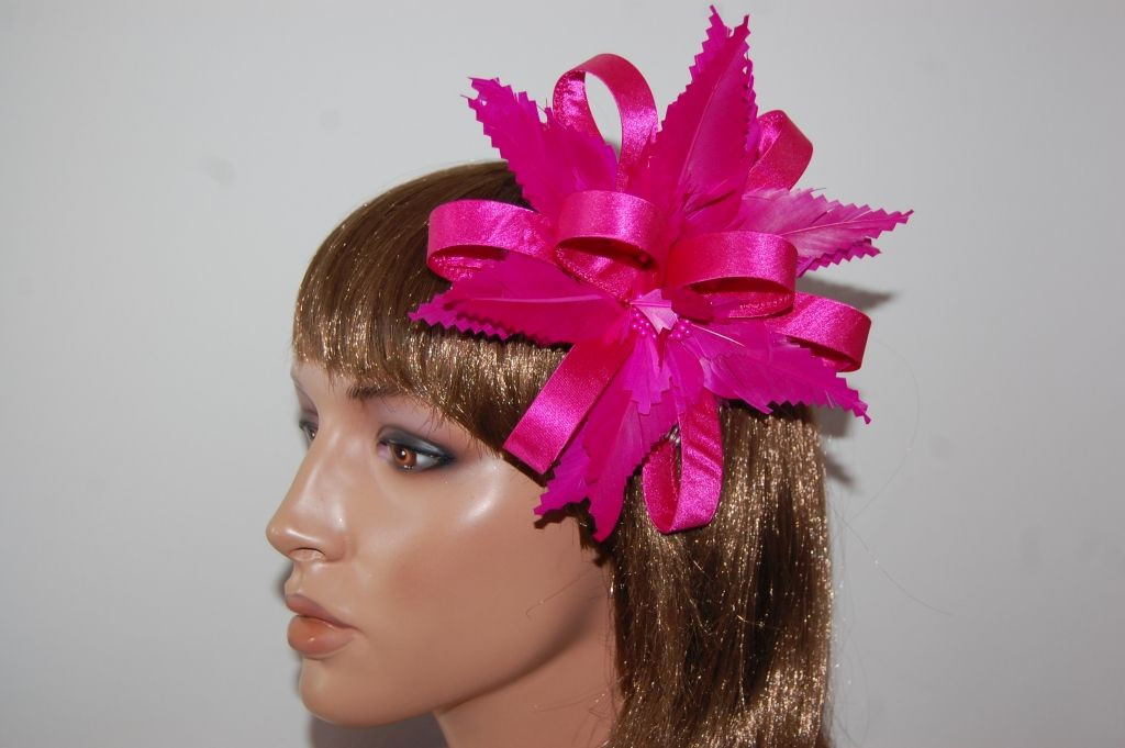 Touched Fuchsia satin corsage