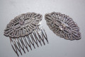 Combs Andalusia silver and glitter