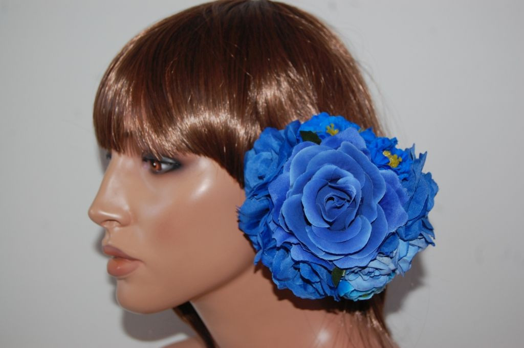 Blue floral corsage