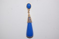 Blue Coral gold earrings