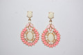 Earrings Danna beige and coral