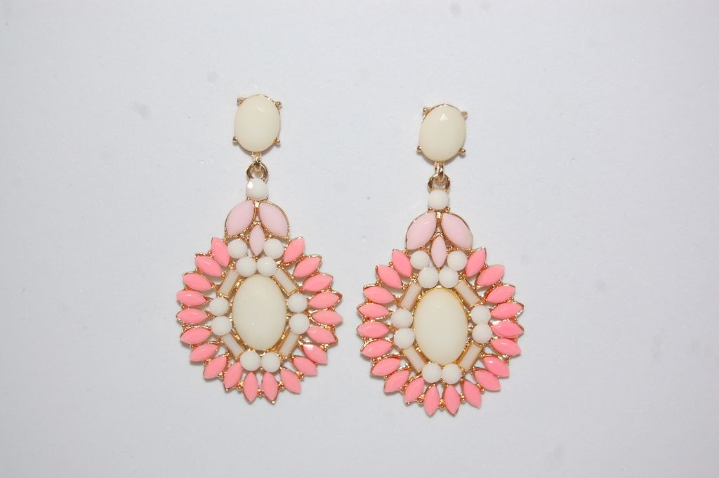 Pendientes Danna beige y coral