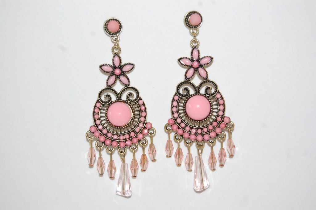 Pendientes Isabela rosa