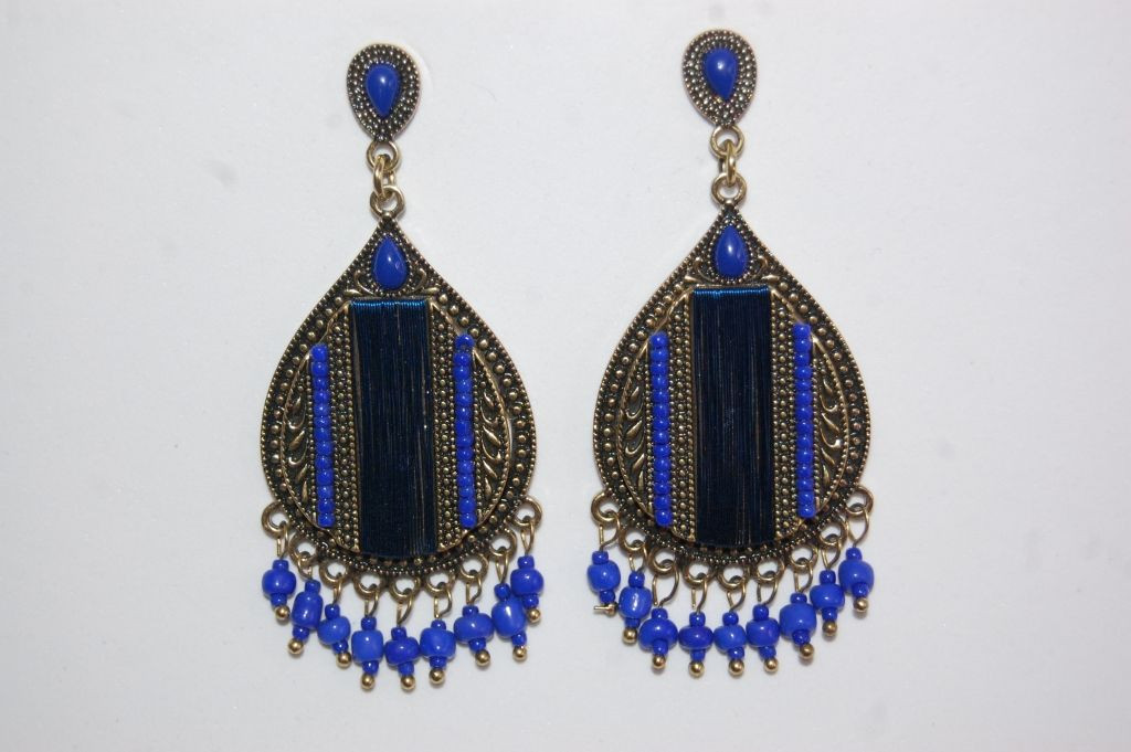 Pendientes azul marino cante