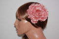 Tocado flor rosa maquillaje Mirian
