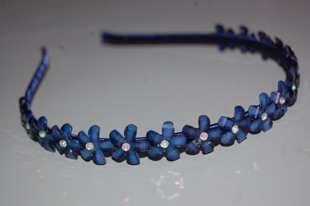 Diadema Margaritas azul marino