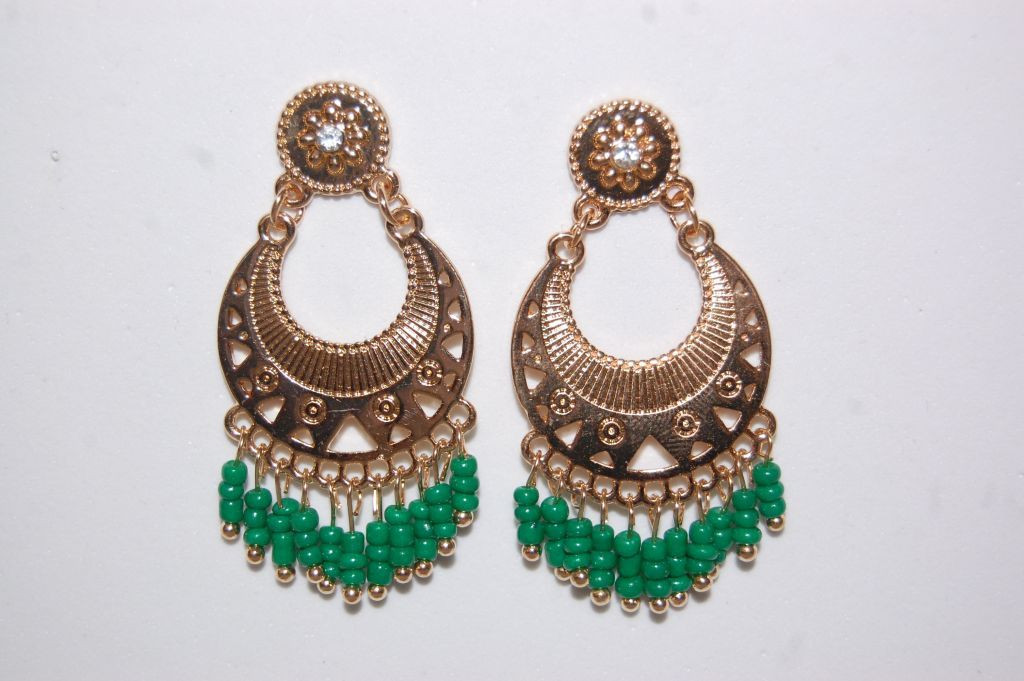 Pendientes Sultana niña verdes