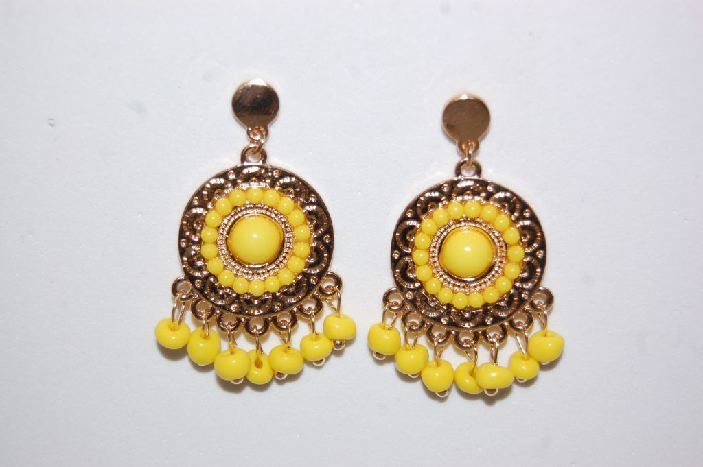 Pendientes flamenca Daris niña amarillo