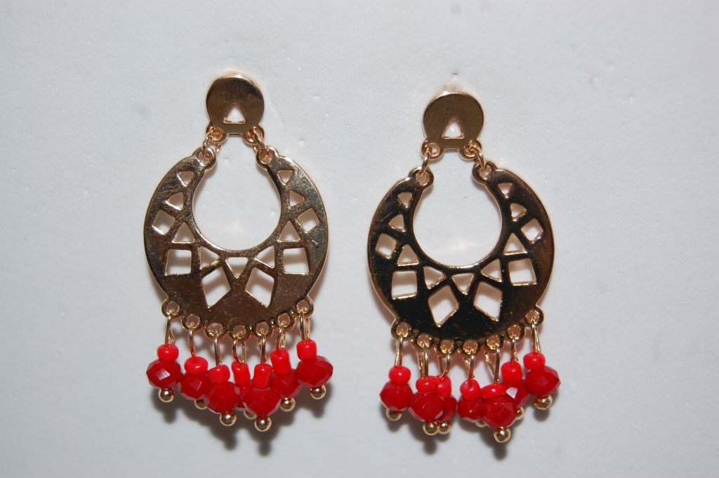 Pendientes flamenca Alis mini grana