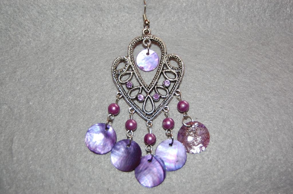 Purple Pearl Earrings