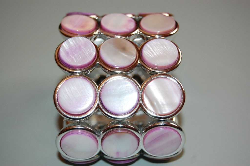 Enamelled bracelet lila-rosada