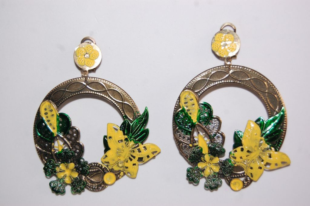 Pendientes Marismas metal amarillo