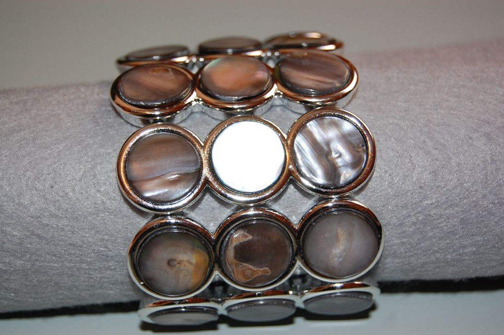 Grey enamel bracelet