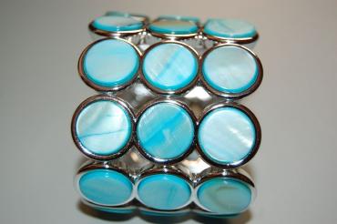 Turquoise enamel bracelet