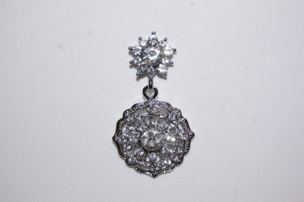 Pendientes Elena plata y brillos