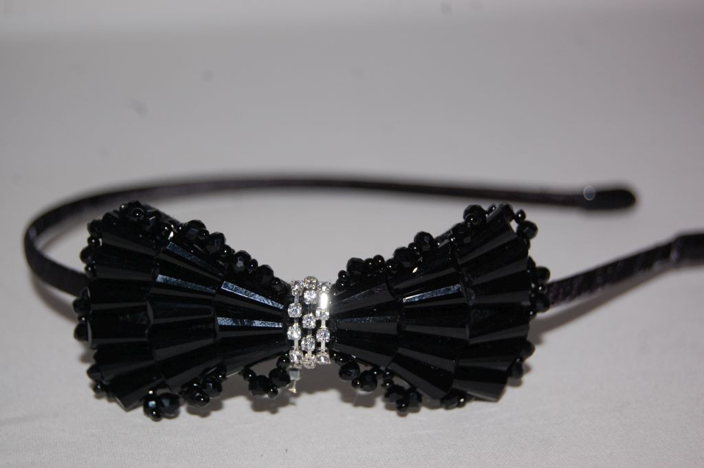 Diadema cristal negro y brillos