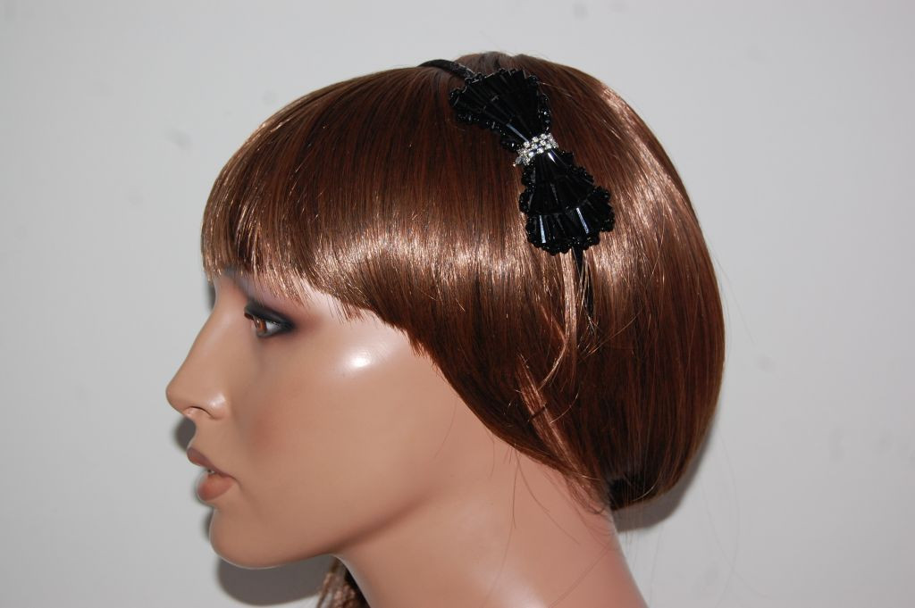 Diadema cristal negro y brillos