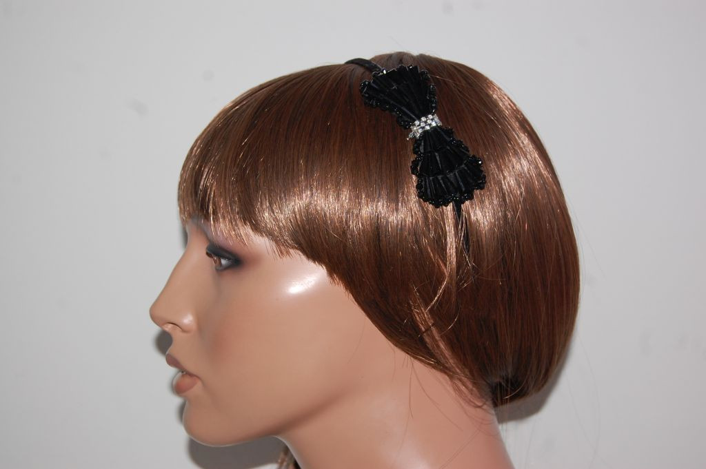 Diadema cristal negro y brillos
