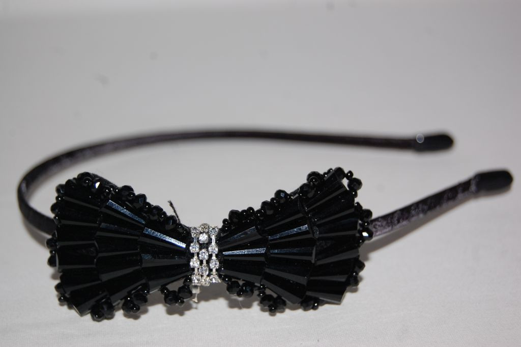 Diadema cristal negro y brillos